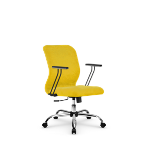 Кресло компьютерное SU-Mr-4/подл.110/осн.003 желтый в Ярославле