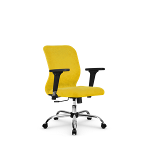 Кресло компьютерное SU-Mr-4/подл.200/осн.003 желтый в Ярославле