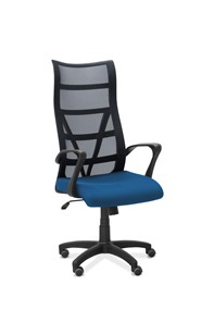 Кресло для персонала Топ, сетка/ткань TW / черная/синяя в Ярославле