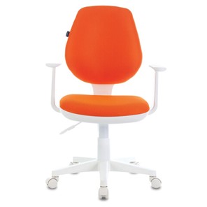 Кресло Brabix Fancy MG-201W (с подлокотниками, пластик белый, оранжевое) 532410 в Ярославле