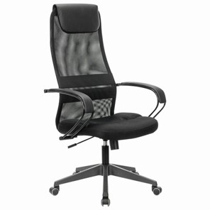 Кресло компьютерное Brabix Premium Stalker EX-608 PL (ткань-сетка/кожзам, черное) 532090 в Ярославле