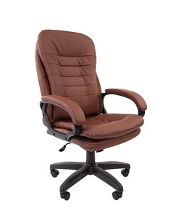 Кресло CHAIRMAN 795 LT, экокожа, цвет коричневый в Ярославле
