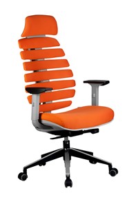 Офисное кресло Riva Chair SHARK (Оранжевый/серый) в Ярославле