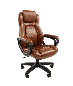 Кресло CHAIRMAN 432, экокожа, цвет коричневый в Ярославле