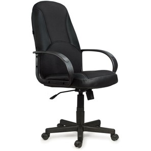 Кресло офисное Brabix BRABIX "City EX-512", кожзаменитель черный, ткань черная, TW, 531407 в Ярославле