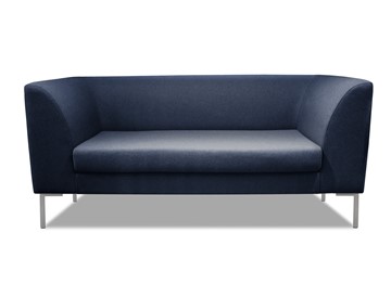 Офисный диван мягкий Сиеста 2-местный, ткань Bahama / синяя в Ярославле