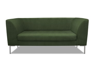 Офисный диван Сиеста 2-местный, ткань Сахара / зеленая С39 в Ярославле
