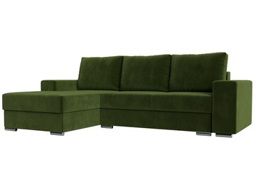 Угловой раскладной диван Дрезден, Зеленый (микровельвет) НПБ в Ярославле