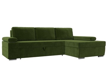 Угловой диван с оттоманкой Канкун, Зеленый (микровельвет) НПБ в Ярославле