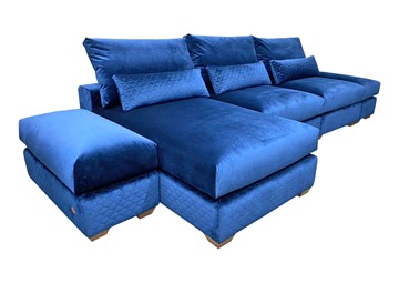 Угловой диван FLURE Home V-10-M ДУ (ПУФ2+Д4+ПС+ПС+ПУФ2), Memory foam в Ярославле