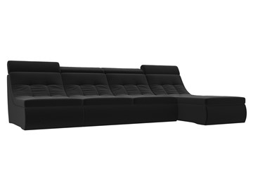 Модульный раскладной диван Холидей люкс, Черный (микровельвет) в Ярославле