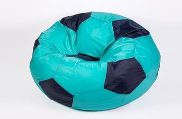 Кресло-мешок КлассМебель Мяч большой, бирюзово-черный в Ярославле