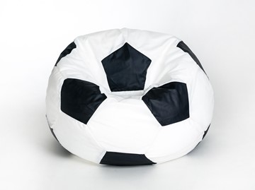 Кресло-мешок Мяч малый, бело-черный в Рыбинске