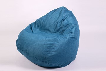 Кресло-мешок КлассМебель Юниор, рогожка синий в Ярославле