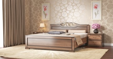 Спальная кровать СВ-Стиль Жасмин 140*200 с основанием в Рыбинске