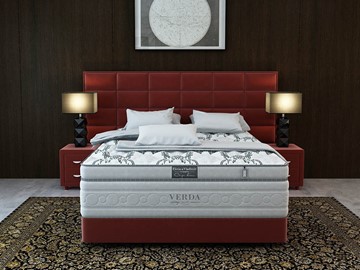 Кровать в спальню Chocolate/Podium M 160х200, Микровелюр (Manhattan Гранатовый) в Ярославле