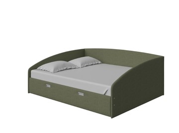 Кровать в спальню Bono 160х200, Искусственная шерсть (Лама Авокадо) в Рыбинске