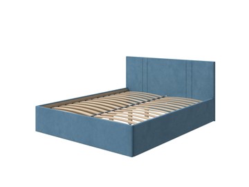 Кровать в спальню Helix Plus 160х200, Велюр (Monopoly Прованский синий (792)) в Ярославле