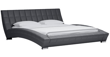 Кровать 2-х спальная Оливия 180 арт. Марика 485 к/з (серый) с основанием в Ярославле