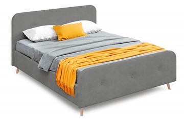 Кровать в спальню Мебельград Сиерра 1600 (с подъемным механизмом и коробом) Торонто серый в Ярославле