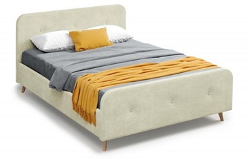 Спальная кровать Мебельград Сиерра 1600 (с подъемным механизмом и коробом) Торонто светло-бежевый в Ярославле
