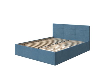 Кровать в спальню Vector Plus 160х200, Велюр (Monopoly Прованский синий (792)) в Ярославле