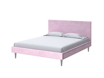 Кровать полутороспальная Claro 140х200, Велюр (Teddy Розовый фламинго) в Ярославле