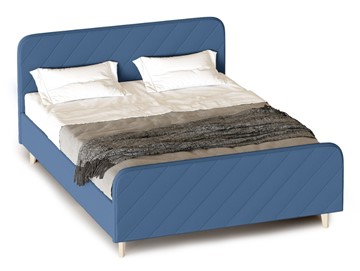 Спальная кровать Мебельград Мелоди 1400 (с основанием) Альба синий в Ярославле