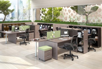 Комплект офисной мебели Xten для двух сотрудников с тумбочками в Ярославле