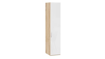 Шкаф для белья Эмбер СМ-348.07.001 (Яблоня Беллуно/Белый глянец) в Ярославле