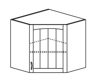 Кухонный шкаф Кантри настенный угловой 718*600*600 мм без стекла в Ярославле