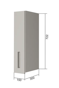 Кухонный шкаф В7 15, Серый/Белый в Ярославле