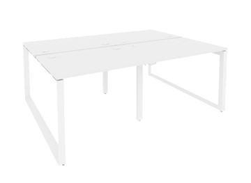 Офисный стол на металлокаркасе Riva O.MO-D.RS-4.1.8, Белый/Белый бриллиант в Ярославле