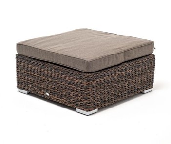 Плетеная оттоманка с подушкой Лунго коричневый (гиацинт) Артикул: YH-S4019W-1-TW brown в Ярославле