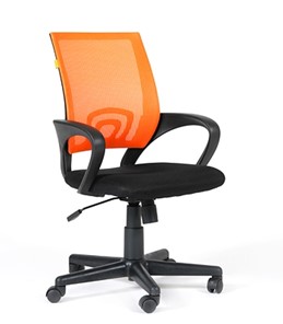 Компьютерное кресло CHAIRMAN 696 black Сетчатый акрил DW66 оранжевый в Ярославле