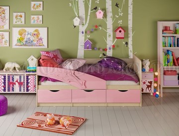 Кровать в детскую Дельфин, Розовый глянец 80х180 в Ярославле