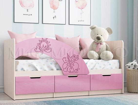 Детская кровать Юниор-3, Розовый металлик в Ярославле - изображение