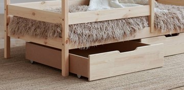 Двухъярусная детская кровать Домик с ящиками, без покраски в Рыбинске - предосмотр 1