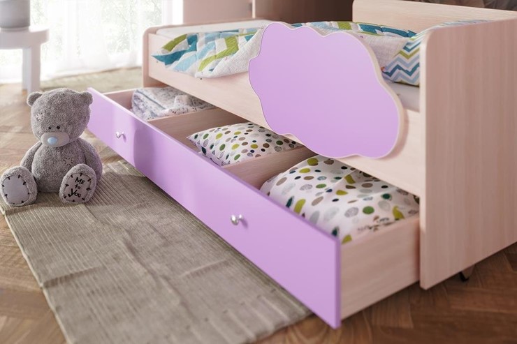 Двухэтажная кровать Соник 1.6 с ящиком, Розовый в Ярославле - изображение 1