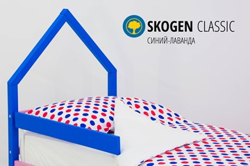Кровать-домик мини Skogen синий-лаванда в Ярославле - предосмотр 3