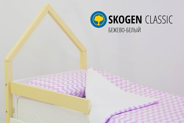 Кровать-домик мини Skogen бежево-белый в Ярославле - изображение 3