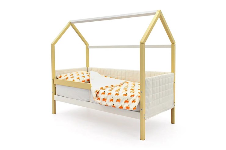 Кровать-домик в детскую «Svogen бежево-белый» мягкая в Ярославле - изображение 2