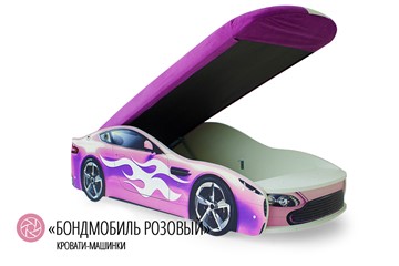 Кровать-машина в детскую Бондимобиль розовый в Ярославле - предосмотр 1