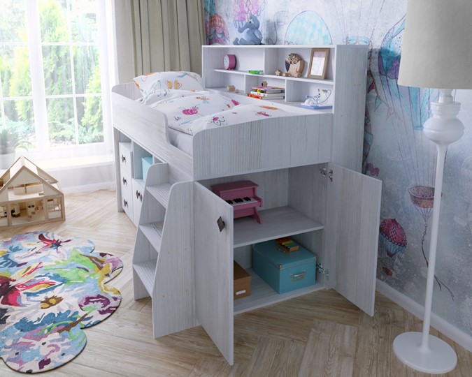 Кровать-чердак в детскую Малыш-5, цвет Винтерберг в Рыбинске - изображение 6