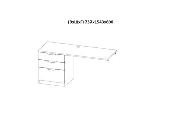 Кровать 2-х ярусная с письменным столом и шкафом POLINI Kids Simple Белый / Бетон в Ярославле - предосмотр 9
