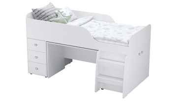 Кровать с лестницей с рабочей зоной POLINI Kids Simple 4500 Белый в Ярославле - предосмотр 6