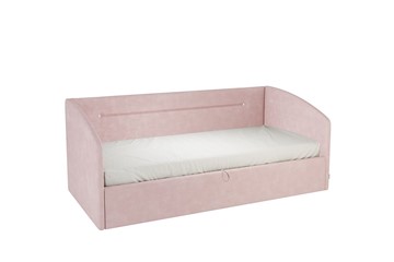 Детская кровать 0.9 Альба (Софа), нежно-розовый (велюр) в Рыбинске