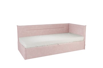 Кроватка 0.9 Альба (Тахта), нежно-розовый (велюр) в Ярославле