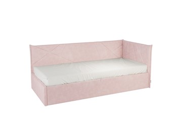 Кровать в детскую 0.9 Бест (Тахта), нежно-розовый (велюр) в Ярославле