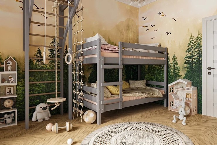 Кровать детская Джуниор двухъярусная (Антрацит) в Ярославле - изображение 2